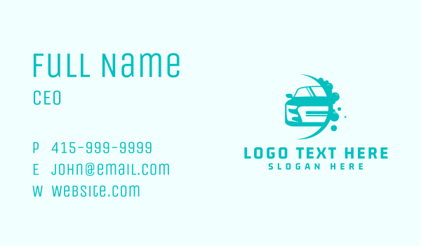 Sedan Car Wash Cleaning Business Card Design Image Preview