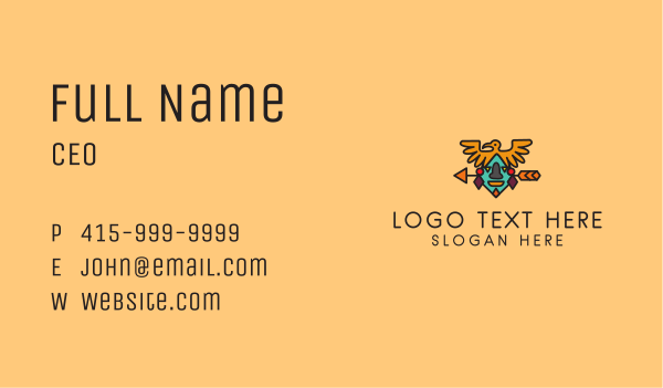 Ancient Mayan Headdress  Business Card Design Image Preview