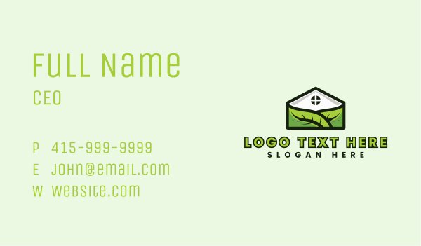 House Leaf Landscaping Business Card Design Image Preview