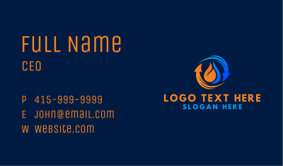 Hot Cold Temperature Cycle Business Card
