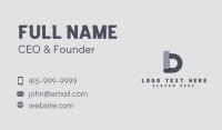 Monochrome Business Letter D Business Card Design