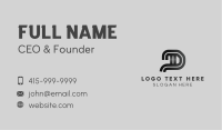 Bold Letter D Business Card Image Preview