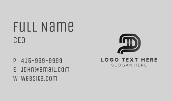 Bold Letter D Business Card Design Image Preview