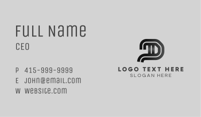 Bold Letter D Business Card Image Preview