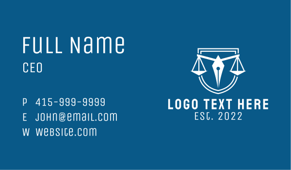 Fountain Pen Law Firm  Business Card Design Image Preview