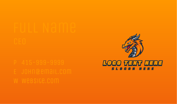 Dragon Beast Gaming Business Card Design Image Preview
