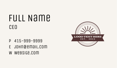 Classic Western Badge Business Card Image Preview