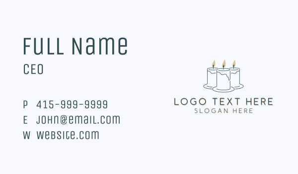 Candle Interior Design Decor Business Card Design Image Preview