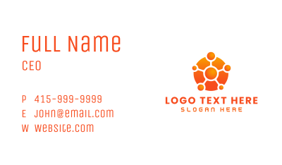 Gradient Connection Technology Business Card Image Preview