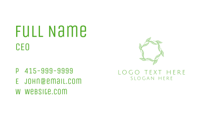 Green Nature Leaves Business Card Image Preview