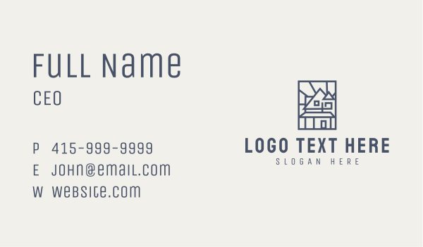 Minimal Architecture House Business Card Design Image Preview