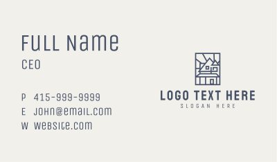 Minimal Architecture House Business Card Image Preview