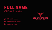 Gradient Bull Head Business Card Design