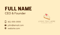 Strawberry Cheesecake Slice Business Card Image Preview