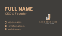 Fashion Boutique Letter J Business Card Image Preview