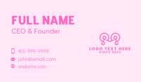 Pink Cursive Letter M Business Card Image Preview