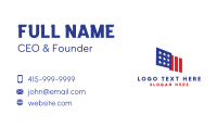 National American Flag Business Card Preview