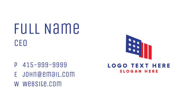 National American Flag Business Card Design Image Preview