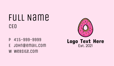 Easter Donut Egg  Business Card Image Preview
