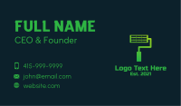 Green Bamboo Paint Roller Business Card Design