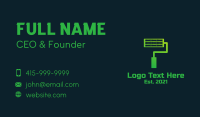 Green Bamboo Paint Roller Business Card Image Preview