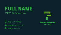 Green Bamboo Paint Roller Business Card Image Preview