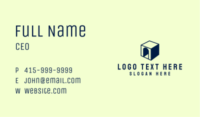 Blue Cube Home  Business Card Image Preview