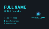 Blue Tech Letter  Business Card Image Preview