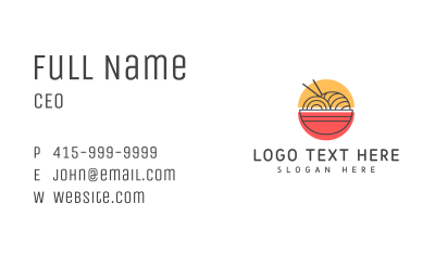 Minimalist Ramen Noodles Business Card Image Preview