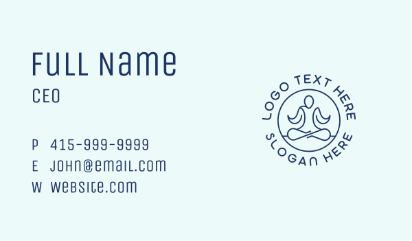 Holistic Yoga Meditation Business Card Design Image Preview