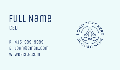 Holistic Yoga Meditation Business Card Image Preview