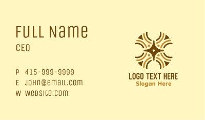 Tribal Shield Letter X Business Card