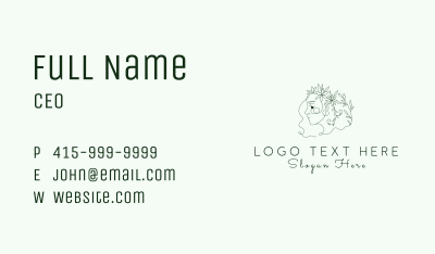 Nature Botanical Woman Beauty Business Card Image Preview