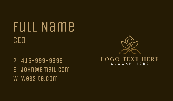 Yoga Lotus Spa Business Card Design Image Preview