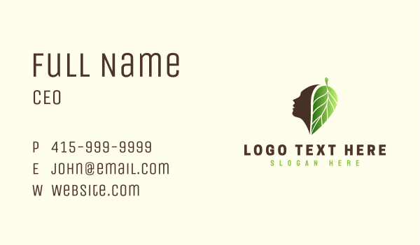 Head Leaf Nature Business Card Design Image Preview