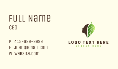 Head Leaf Nature Business Card Image Preview