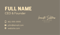Elegant Signature Wordmark Business Card Image Preview