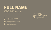 Elegant Signature Wordmark Business Card Design