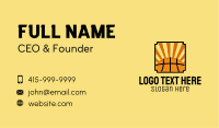 Basketball Sun Rays  Business Card Image Preview