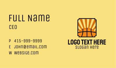Basketball Sun Rays  Business Card Image Preview
