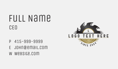 Wood Saw Blade Business Card Image Preview