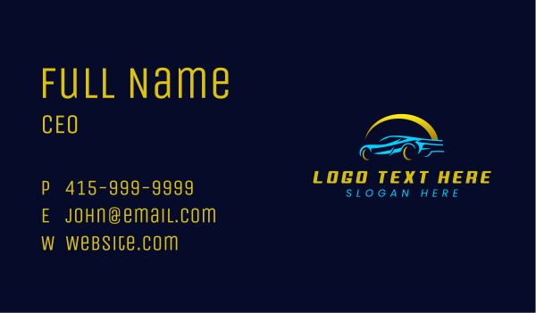 Automotive Car Vehicle Business Card Design Image Preview