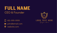 Gold Victorian Shield Letter Business Card Image Preview