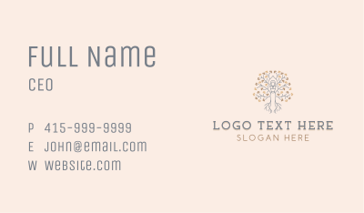 Woman Tree Yoga Business Card Image Preview