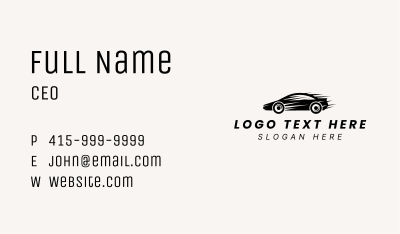 Fast Black Car Business Card Image Preview