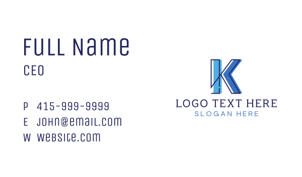 Creative Letter K Business Card Design Image Preview