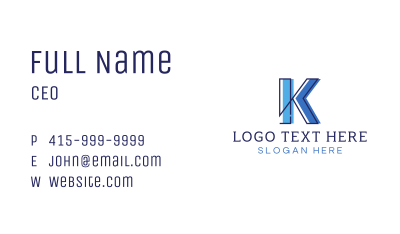 Creative Letter K Business Card Image Preview