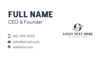 Classic Corporate Swoosh Letter O Business Card Design