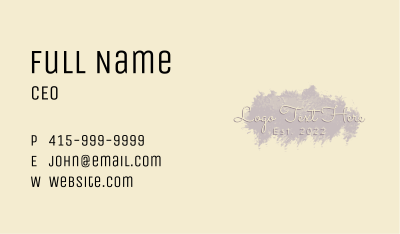 Classy Feminine Calligraphy Business Card Image Preview