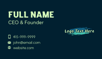 Graffiti Artist Wordmark Business Card Design